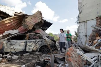 Los ataques rusos con drones alcanzaron Odesa y Kharkiv, donde se reportaron edificios residenciales dañados, heridos y al menos un fallecido. (REUTERS/ARCHIVO)