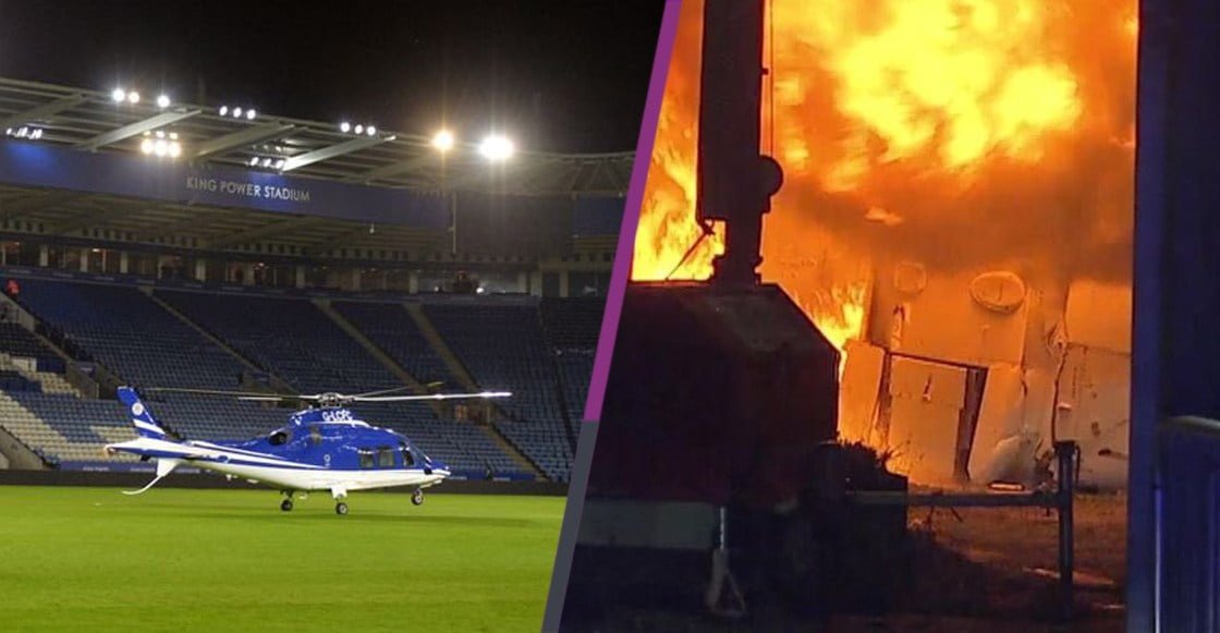 Helicóptero se estrelló frente  al estadio del Leicester City