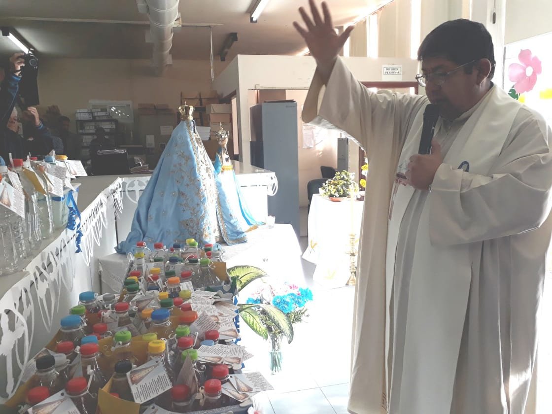Catastro recibió a la Virgen  en torno a la Eucaristía
