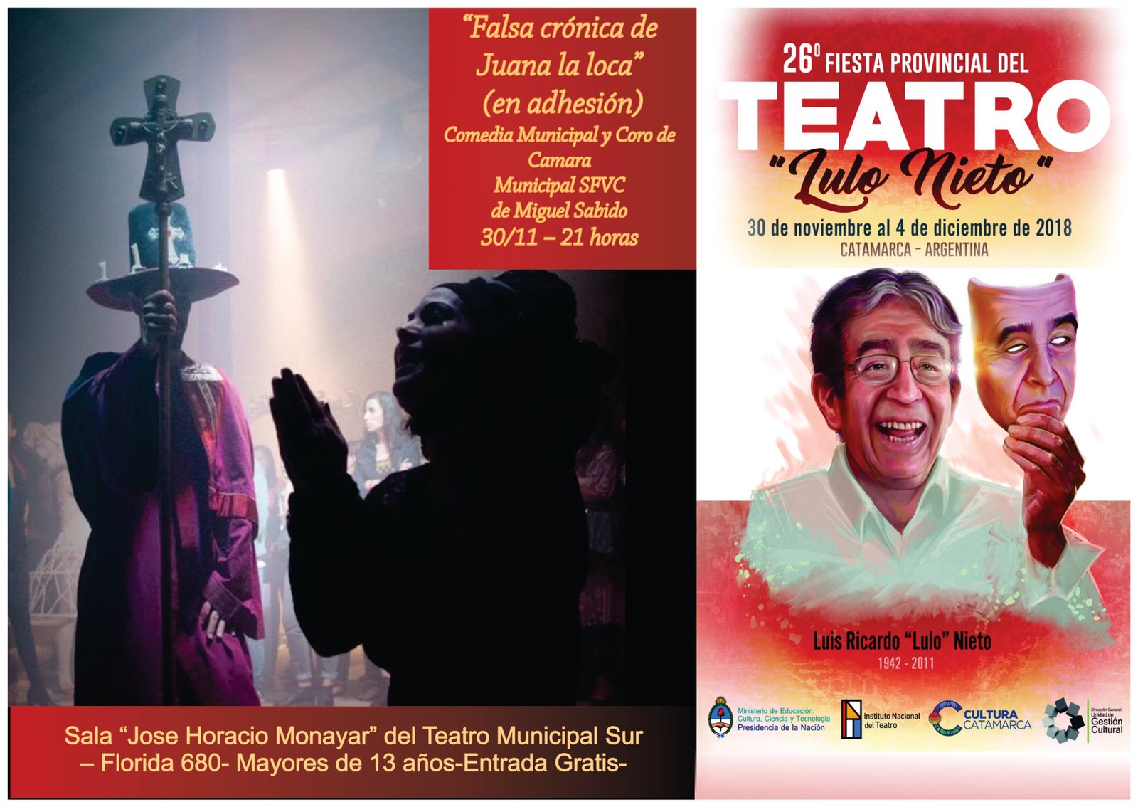 Comienza la 26º Fiesta Provincial del Teatro «Homenaje a Lulo Nieto»