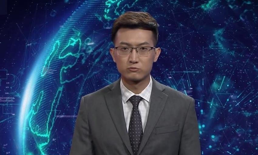 China presentó al primer periodista virtual