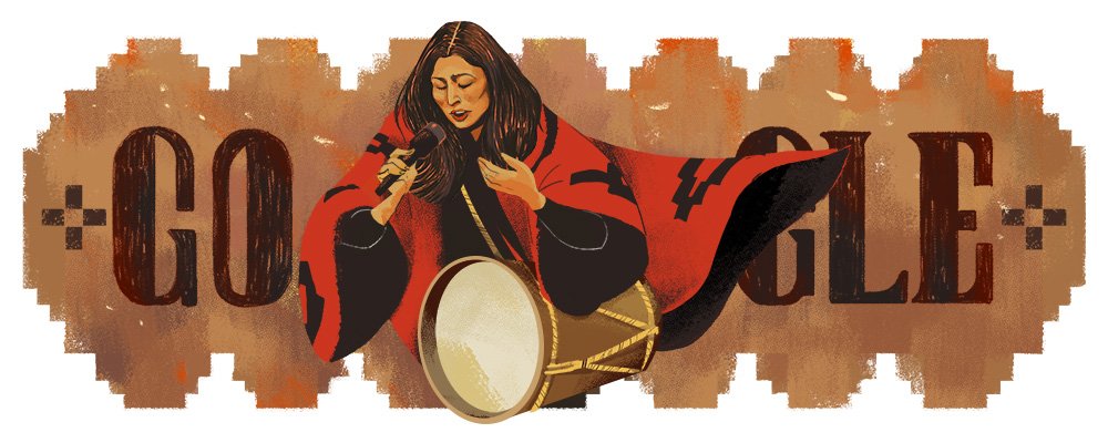Google homenajea a Mercedes Sosa con un doodle a 54 años de su primera actuación en el Festival de Cosquín