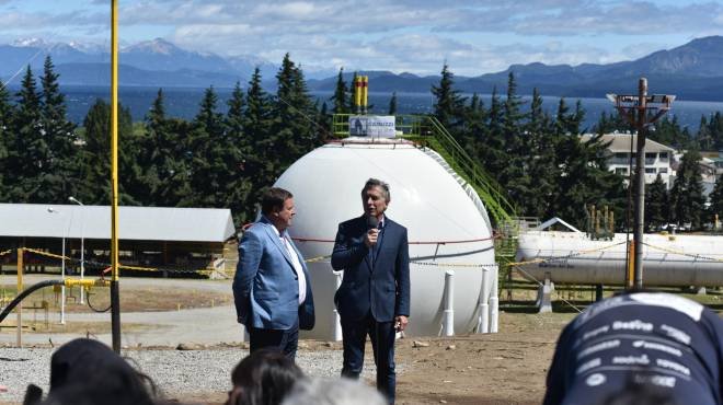 Macri inauguró en Bariloche un gasoducto que había prometido Cristina