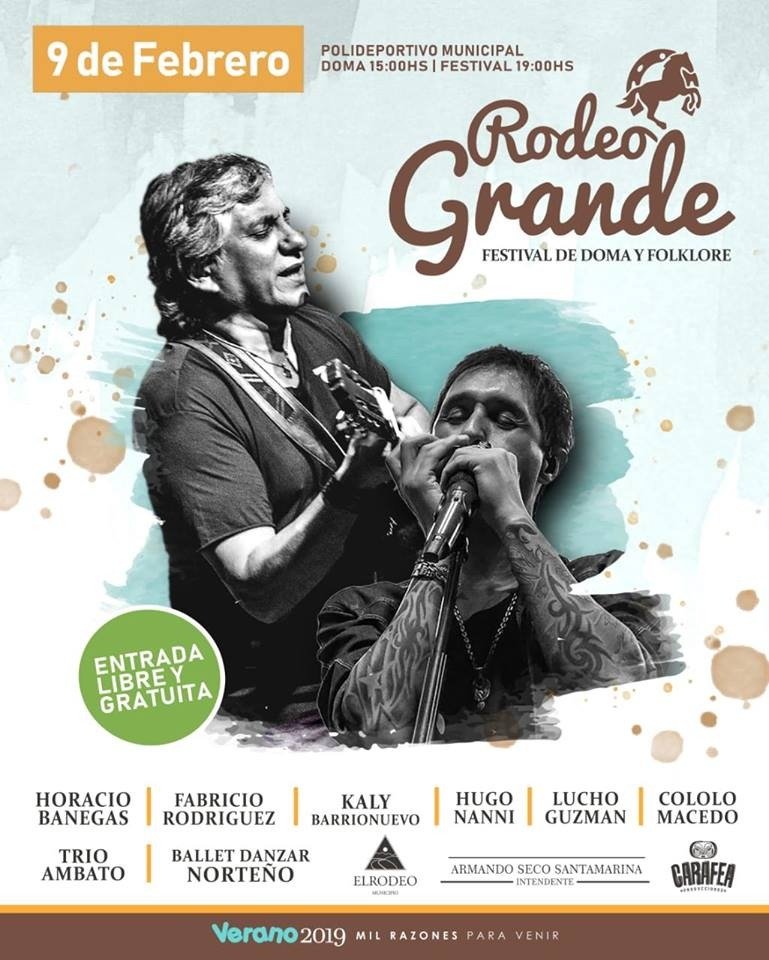 El Rodeo Grande, con doma y folklore en variedad