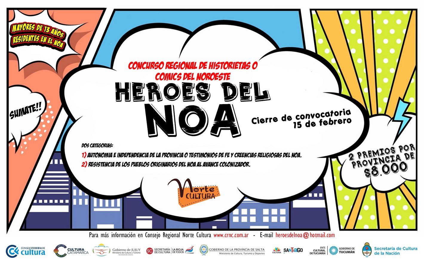 Últimos días para participar del Concurso Regional de Historietas “Héroes del NOA”