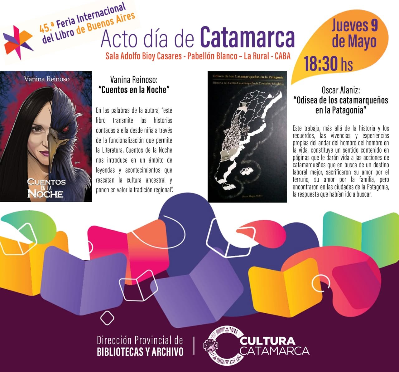 Catamarca tendrá su acto oficial en la 45° Feria Internacional del Libro de Buenos Aires