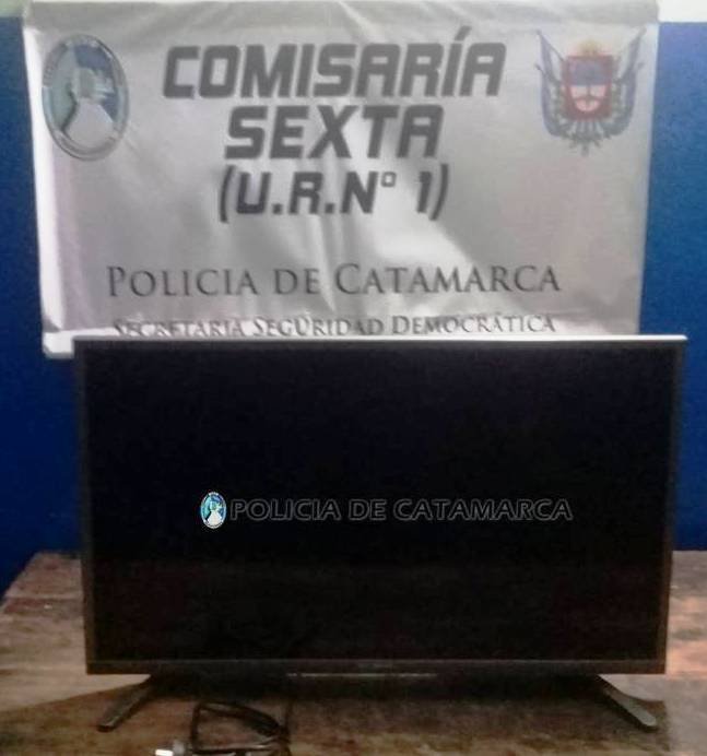 Recuperan un televisor robado en la zona sur de la Capital