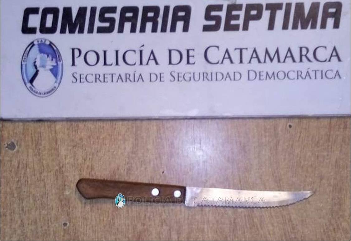 Tras un desorden arrestan a un hombre y secuestran un cuchillo en el norte de la Capital