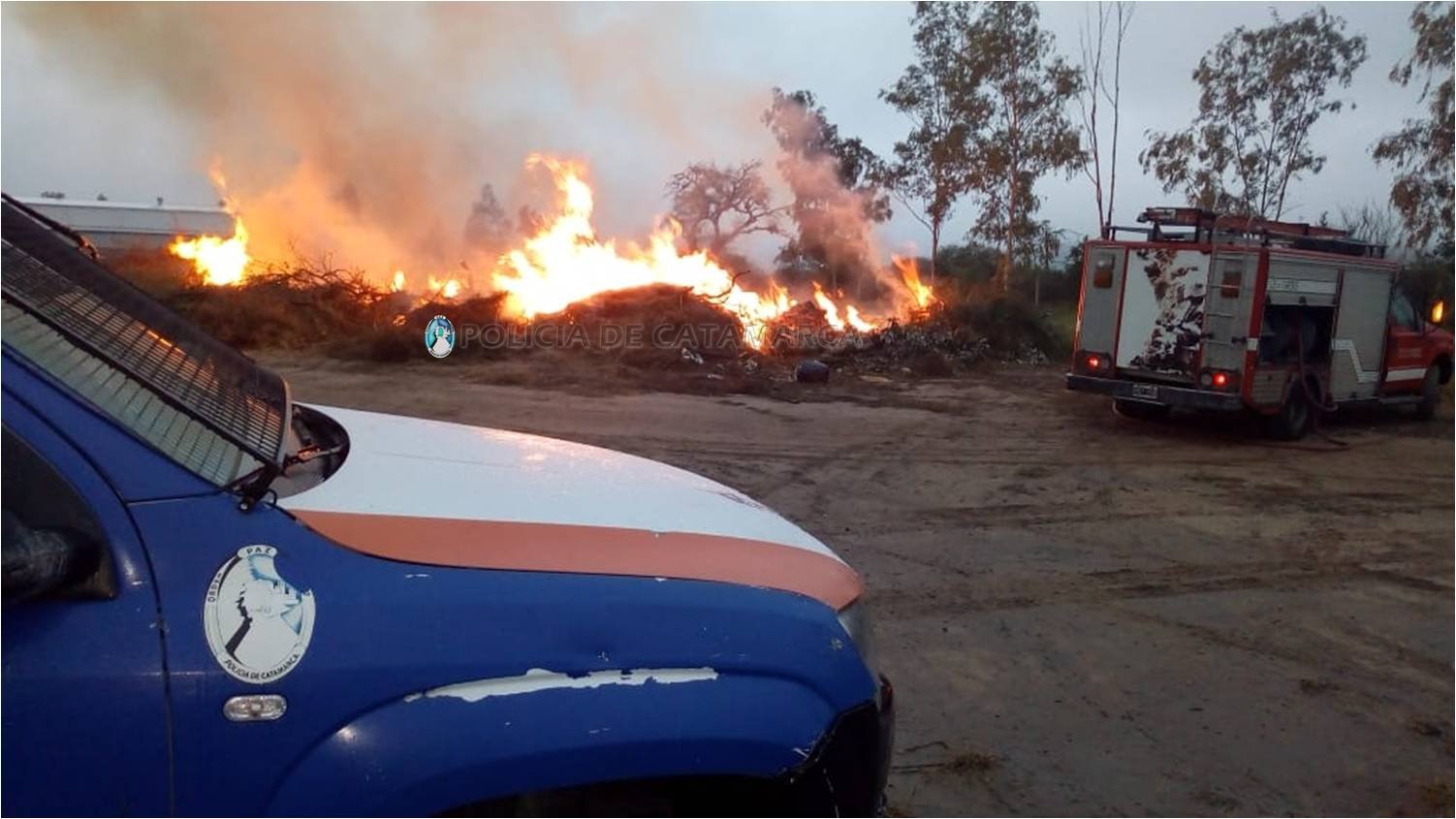 Incendio de pastizales en el CAPE