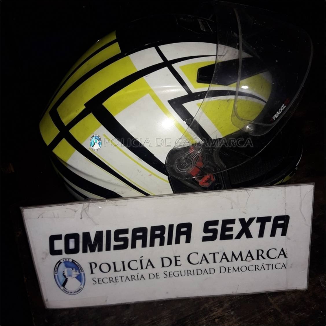 Recuperan un casco protector robado