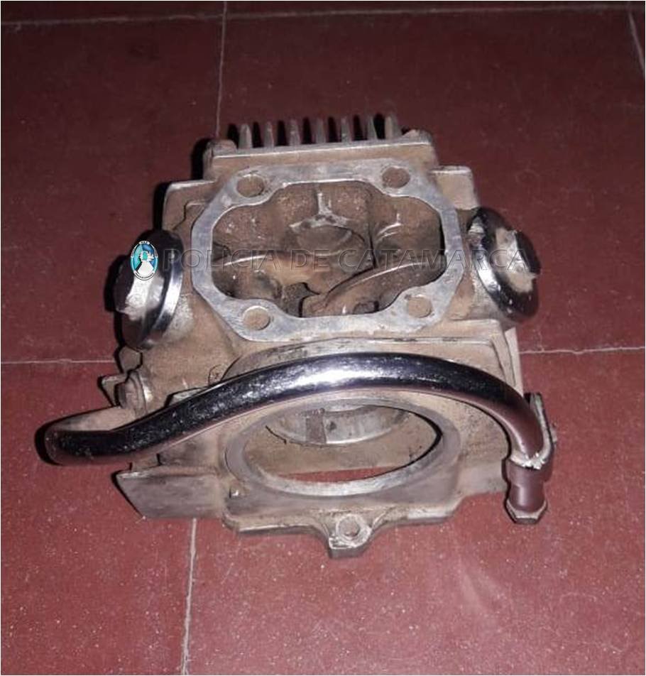 Secuestran una tapa de cilindro de motocicleta de dudosa procedencia en el sector norte de la Capital