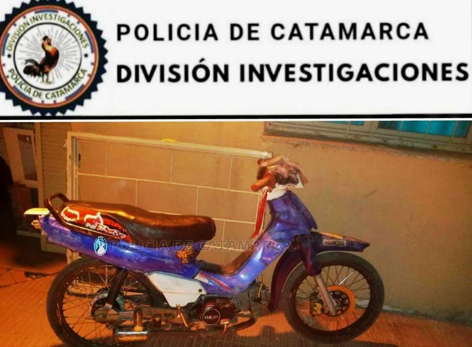 Recuperan una moto robada y arrestan a dos jóvenes en Valle Viejo