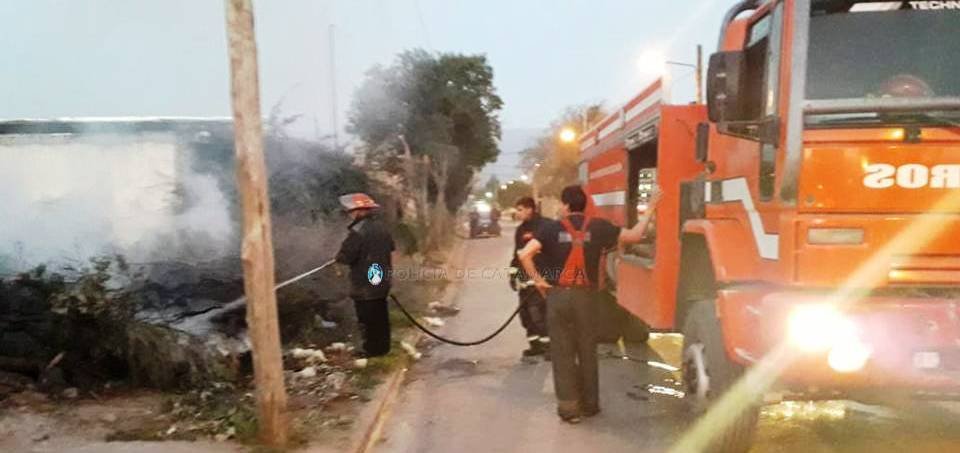 Incendio de pastizales en la Capital