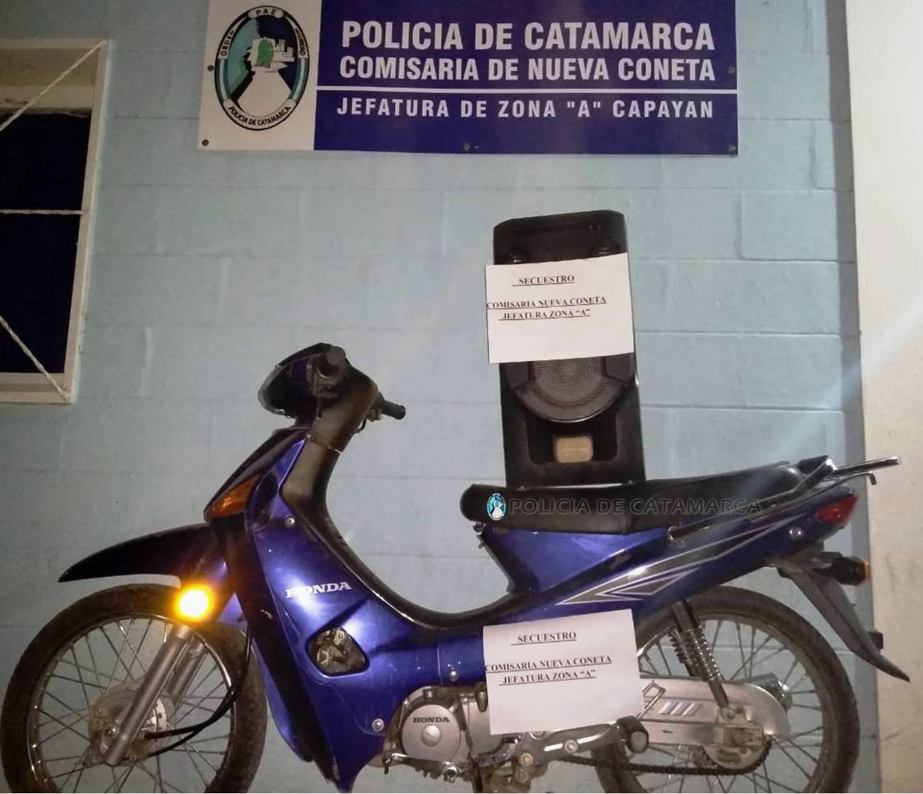 Recuperan una motocicleta sustraída y secuestran elementos de dudosa procedencia en Capayán