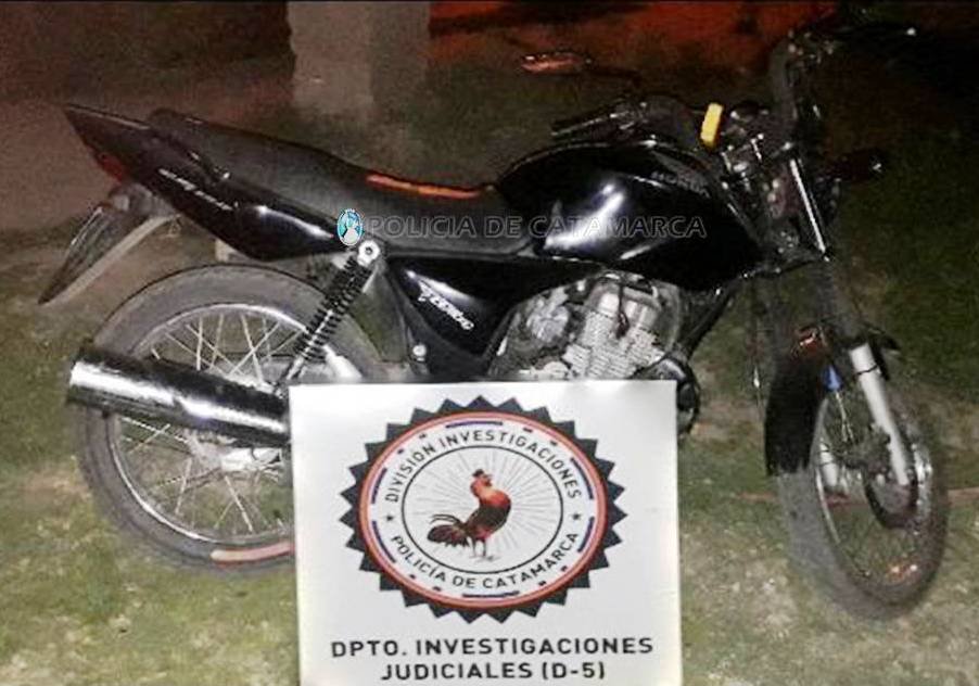 Recuperan una motocicleta robada en el Norte de la Capital
