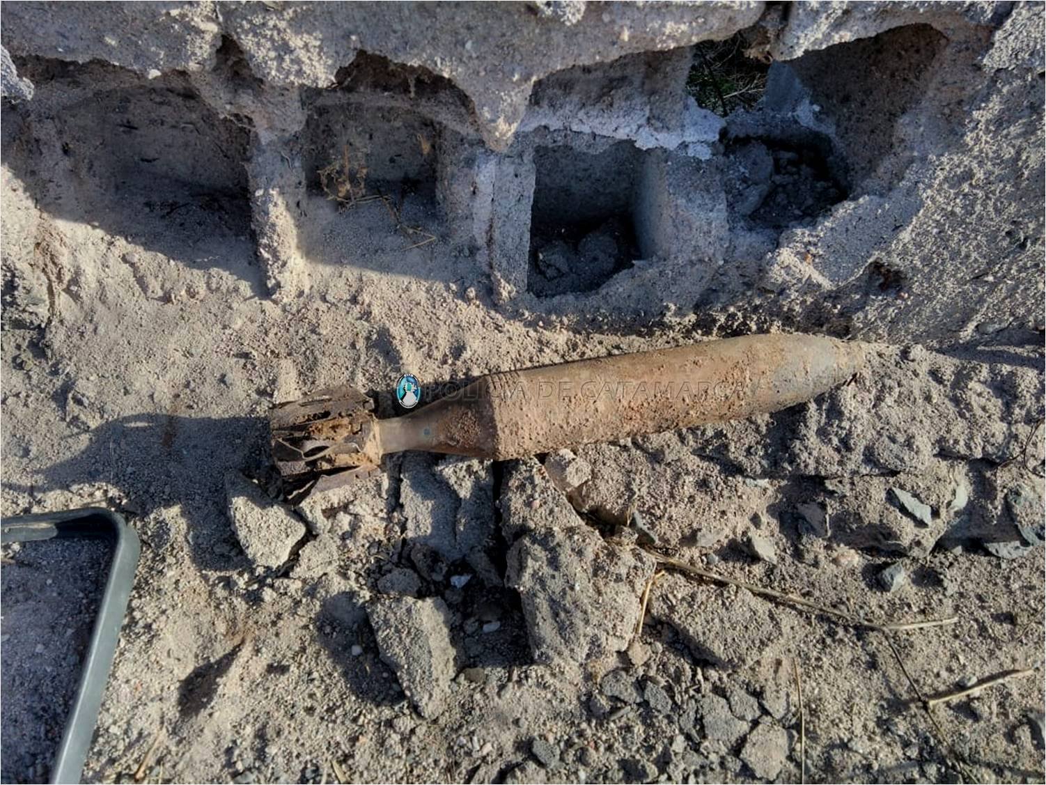 En el norte de la Capital secuestran un proyectil de mortero