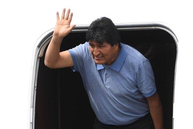 Evo Morales llegó a la Argentina