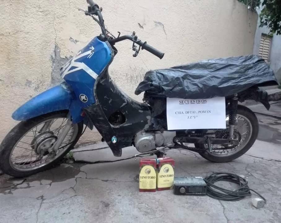 Aprehenden a un hombre y secuestran una motocicleta en Pomán