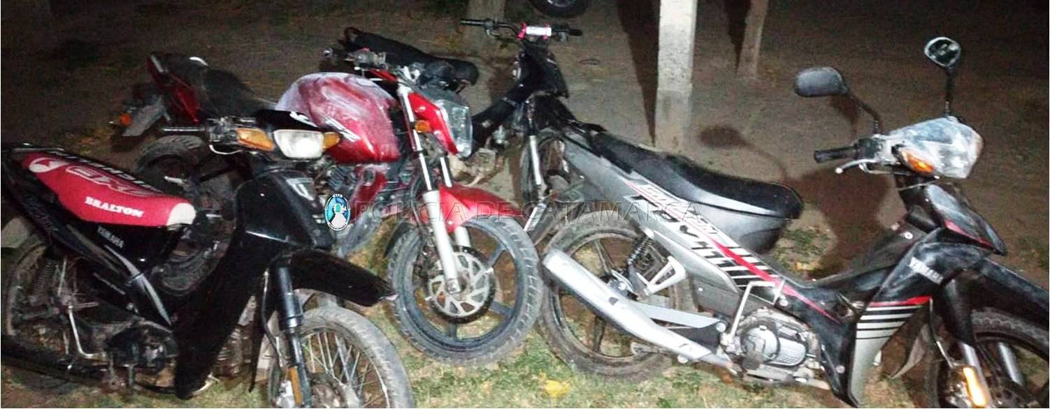 Tras un registro domiciliario recuperan cuatro motocicletas sustraídas y secuestran motopartes en el sector norte de la Capital