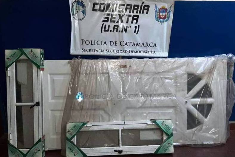 Aprehenden a dos jóvenes y recuperan aberturas sustraídas en el sector sur de la Capital