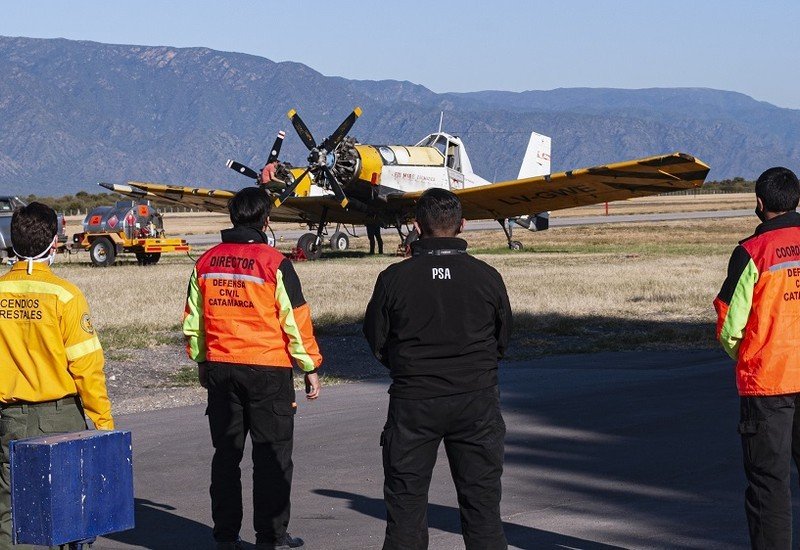 Catamarca cuenta con dos aviones hidrantes para combatir incendios forestales