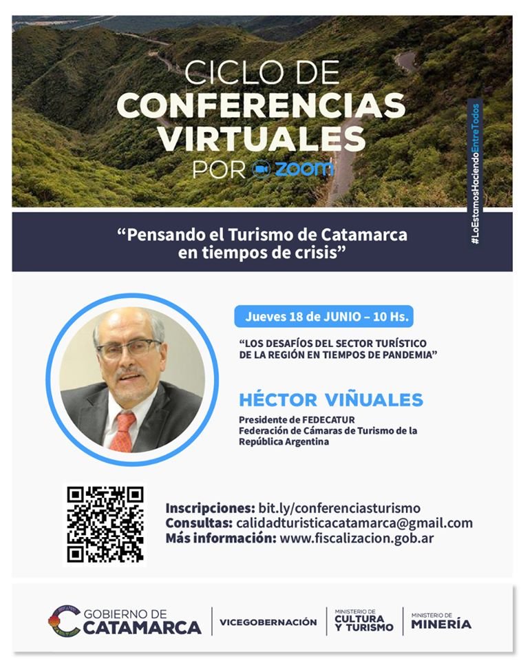 Este jueves se realizará el 4º encuentro del Ciclo de Conferencias Virtuales sobre Turismo