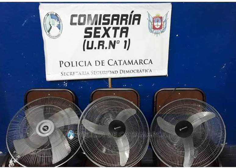 Recuperan ventiladores robados de una escuela de la Capital y detienen a un hombre en el sector sur de la Capital