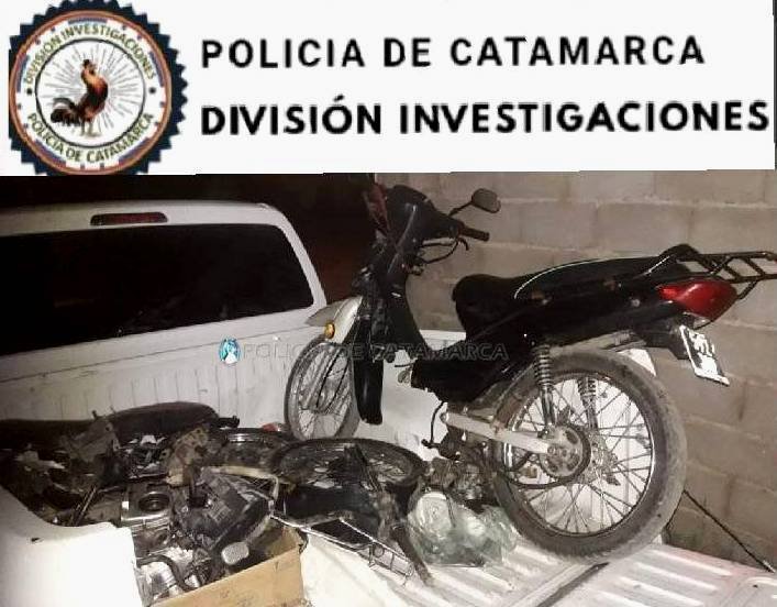 Recuperan una motocicleta robada y secuestran motopartes de dudosa procedencia en el sector norte de la Capital