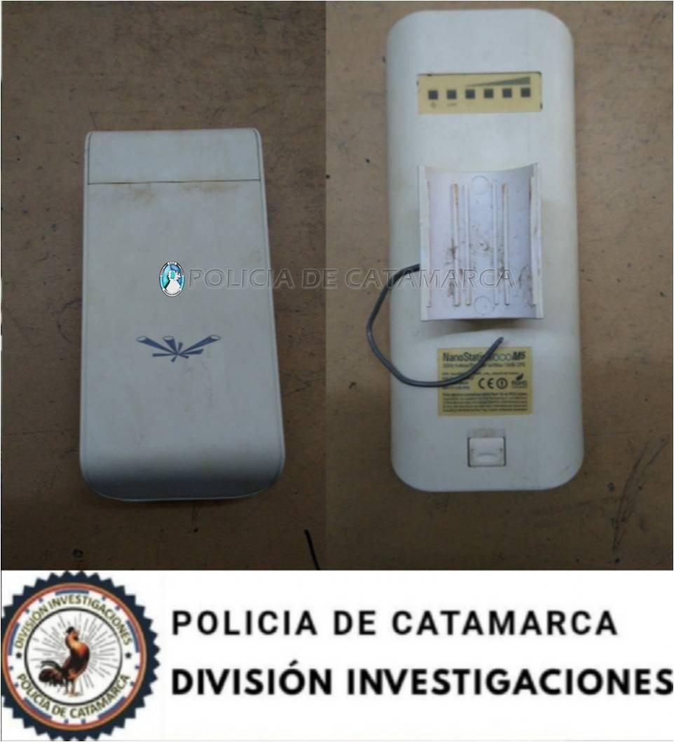 En un registro domiciliario Policías recuperan una antena de internet robada en Fray Mamerto Esquiú
