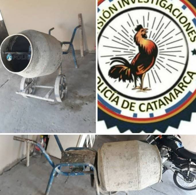 En Valle Viejo recuperan una máquina hormigonera sustraída en el sur de la Capital