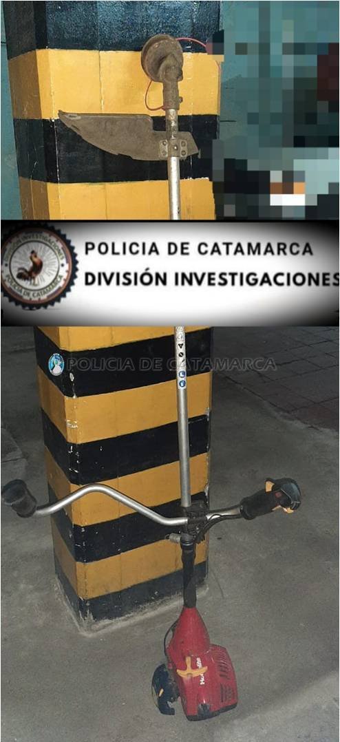 Policías recuperaron una desmalezadora robada en la Capital
