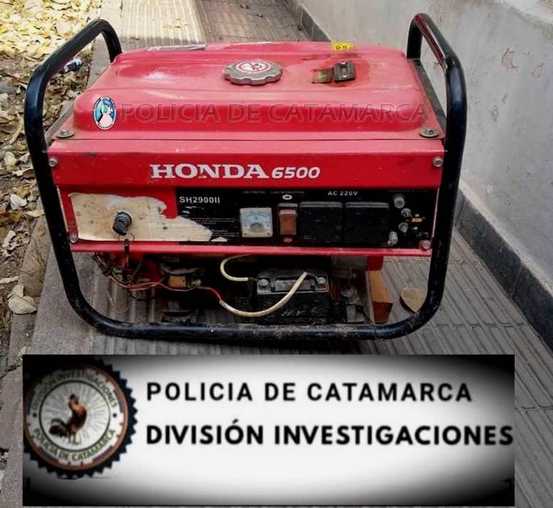 Recuperaron un grupo electrógeno sustraído de una Sede Gremial de la Capital