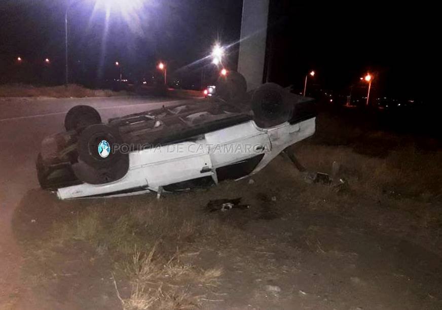 Vuelco en el sur de la Capital