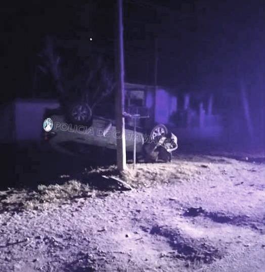 Volcó un auto en Valle Viejo