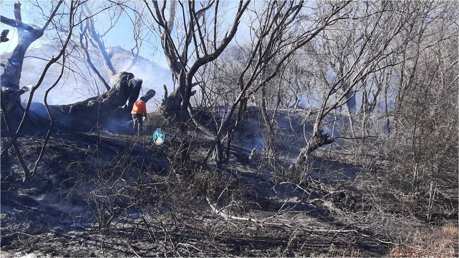 Incendio de pastizales en Belén