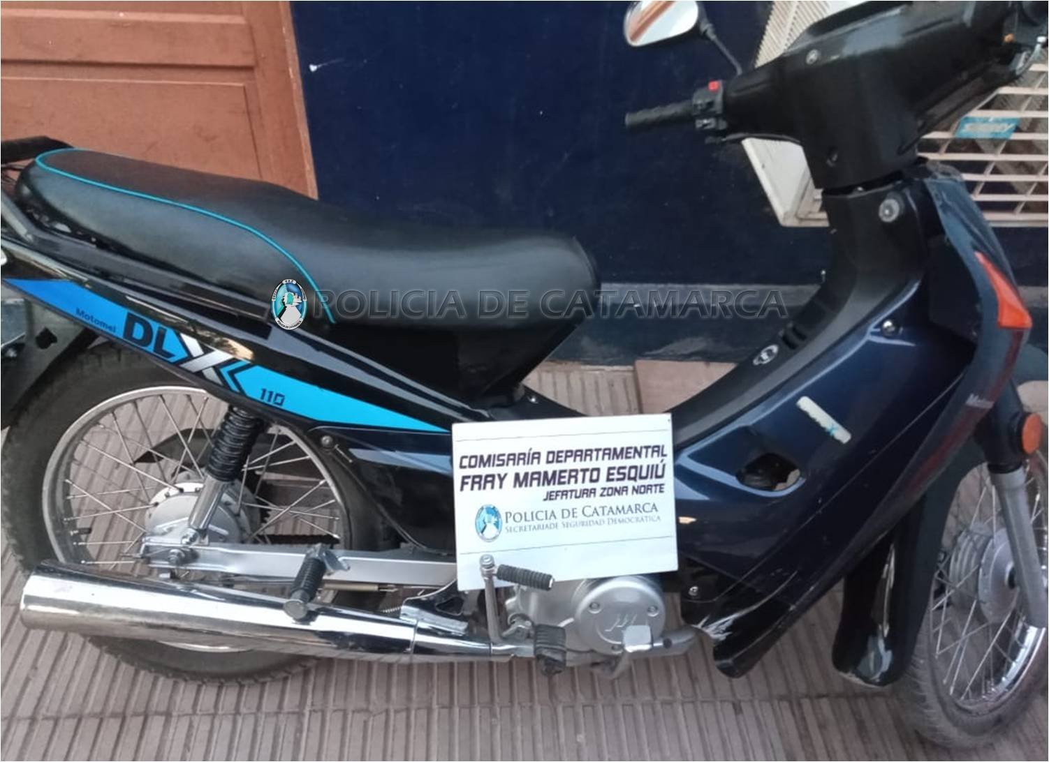 En Fray Mamerto Esquiú Policías recuperaron una moto sustraída en Valle Viejo