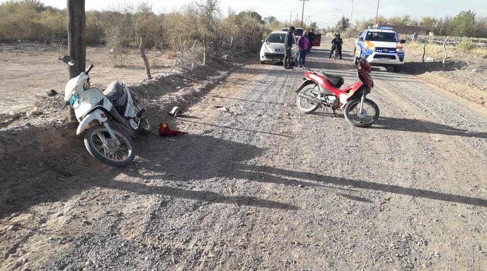 Dos motos protagonizaron un siniestro vial en Tinogasta