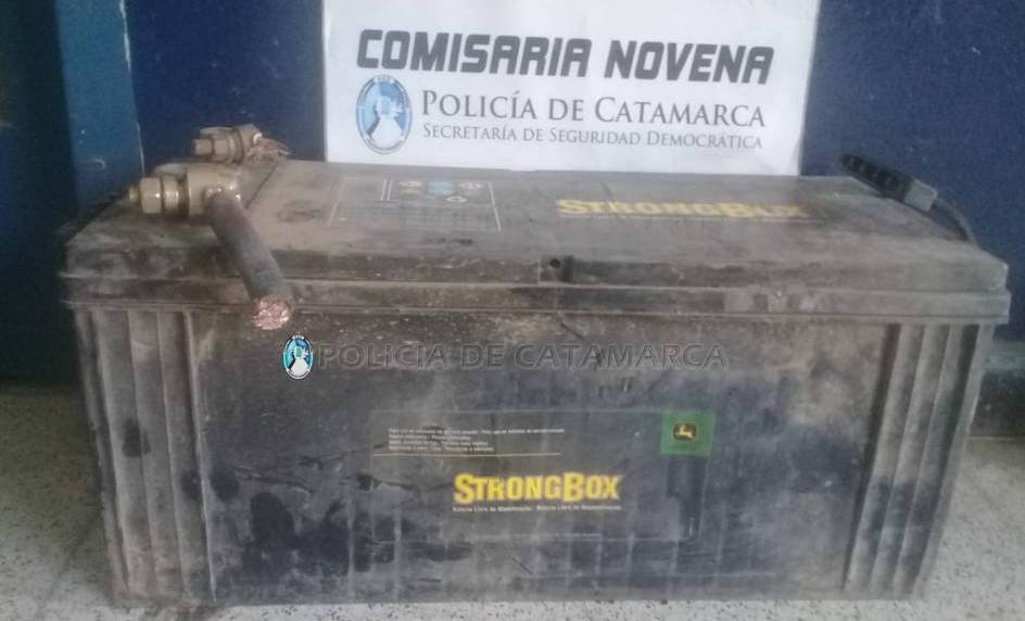 Recuperan una batería sustraída en el sur de la Capital