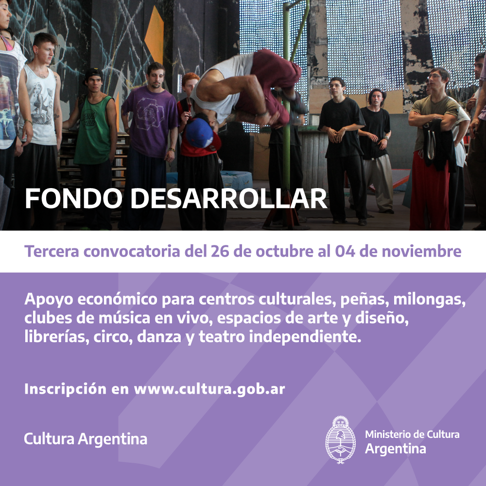 Tercera convocatoria del Fondo Desarrollar, para espacios culturales