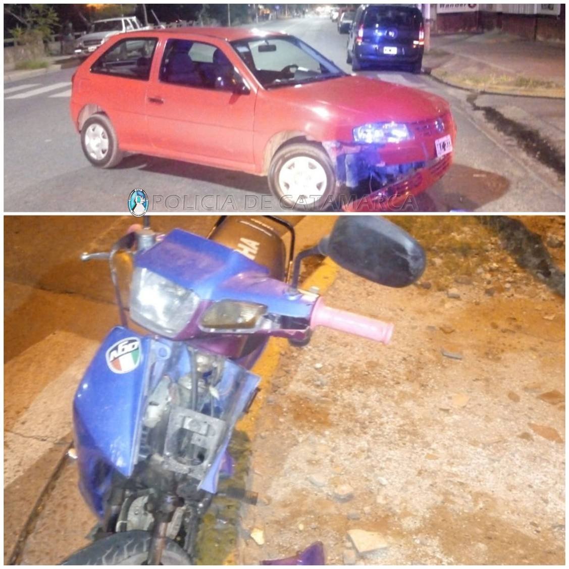 Un auto  y una  moto protagonizaron un siniestro vial