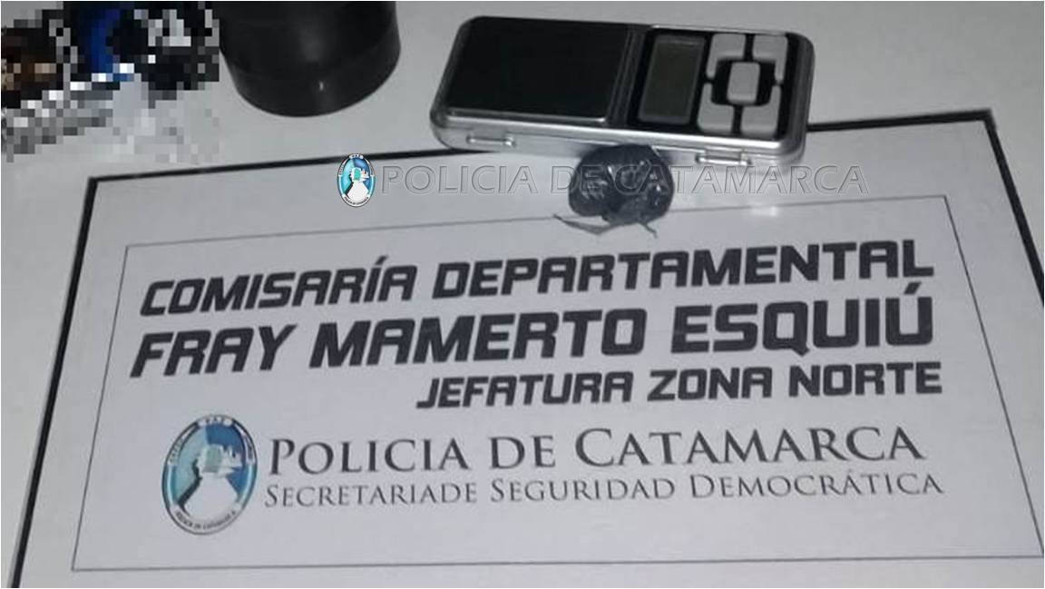 Secuestran droga en Fray Mamerto Esquiú