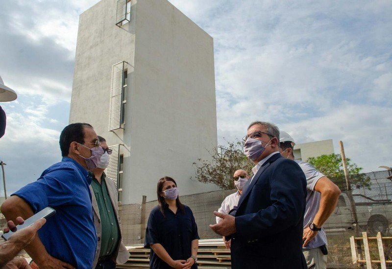 Raúl recorrió la obra del nuevo Instituto Politécnico