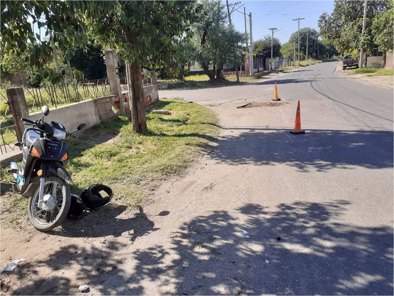 Derrapó en una moto y resultó lesionada en Valle Viejo