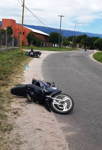 Dos motos protagonizaron un siniestro vial en Fray Mamerto Esquiú