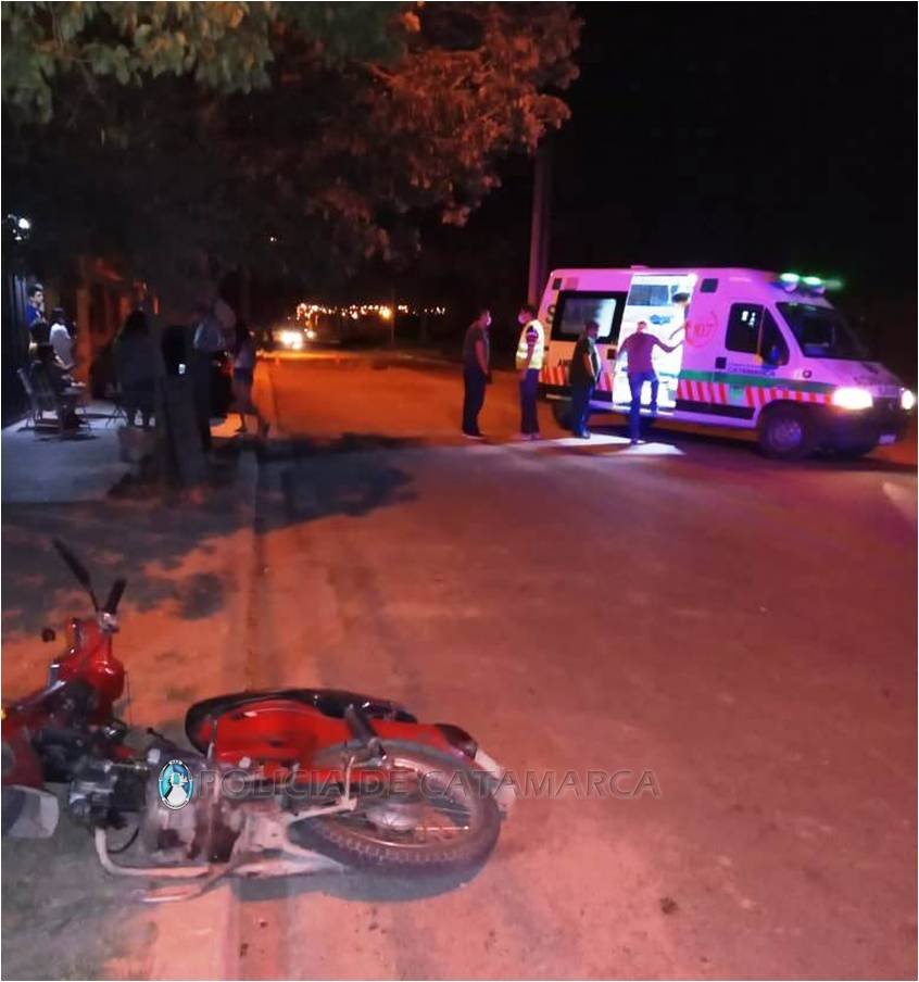 Hombre lesionado en un siniestro vial en el norte de la Capital