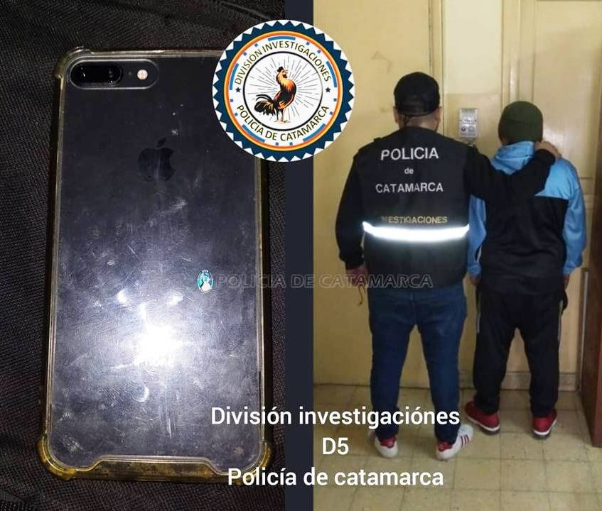 Aprehenden a un joven y recuperan un teléfono celular