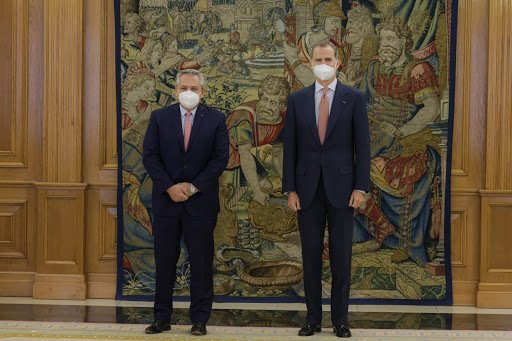 Alberto Fernández le agradeció al rey Felipe VI «el apoyo de España a la Argentina»