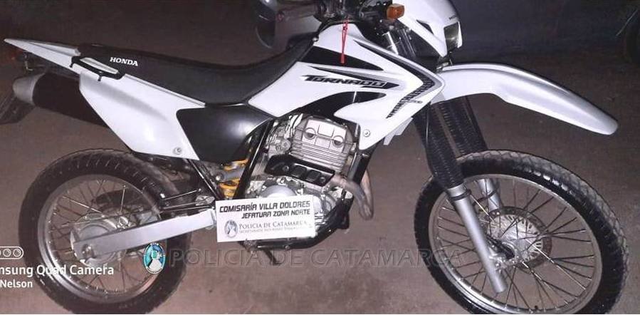 Recuperan una motocicleta con pedido de secuestro en Valle Viejo