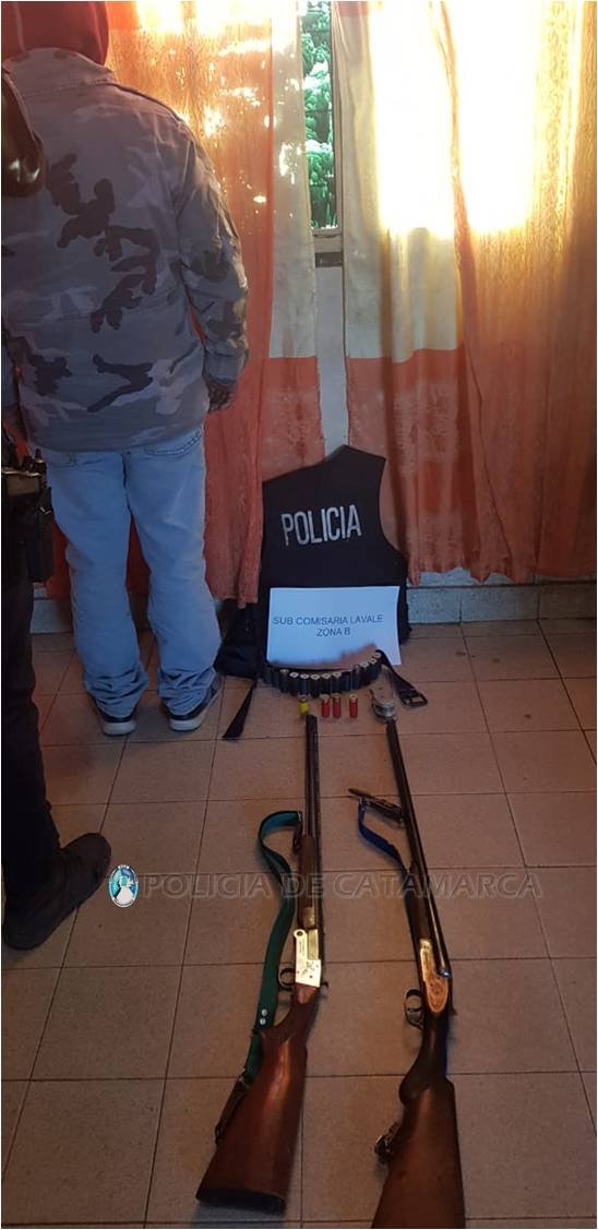 En Santa Rosa aprehenden a un hombre, secuestran armas de fuego y otros elementos