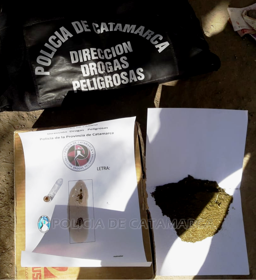 En Santa Maria demoran a una persona y secuestran droga